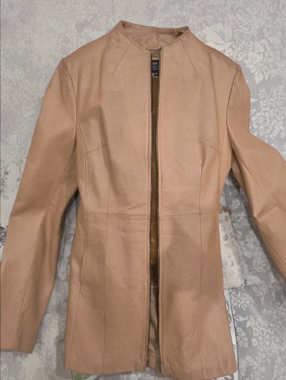 Tan Leather Works Knee-length Leather Jacket (Neess Cleaning/Repair)